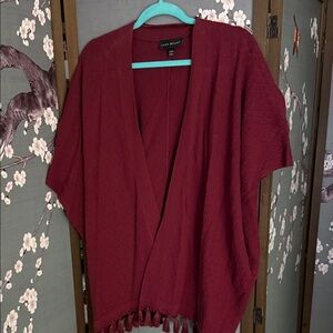 Lane Bryant Burgundy Poncho